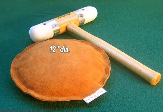12″ suede leather beater bag